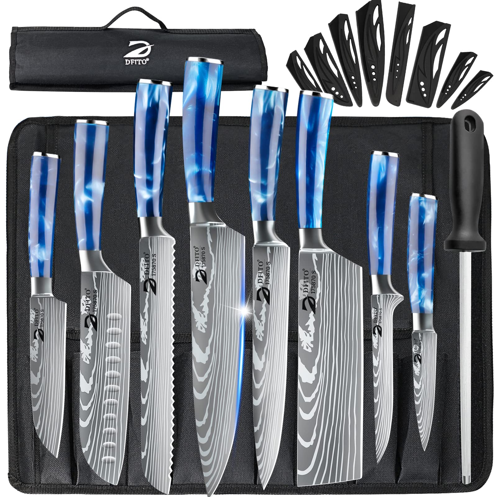 Dfito 9-Piece Professional Chef Knife Set | High Carbon Stainless Steel