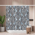 Retro Floral Shower Curtain | Mold Resistant Polyester Fabric