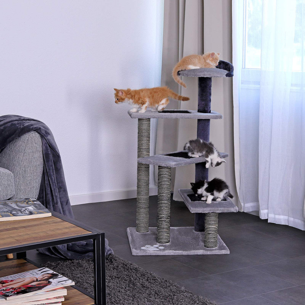 Dibea Cat Tree Activity Centre - 100cm Sisal Scratching Post, Grey