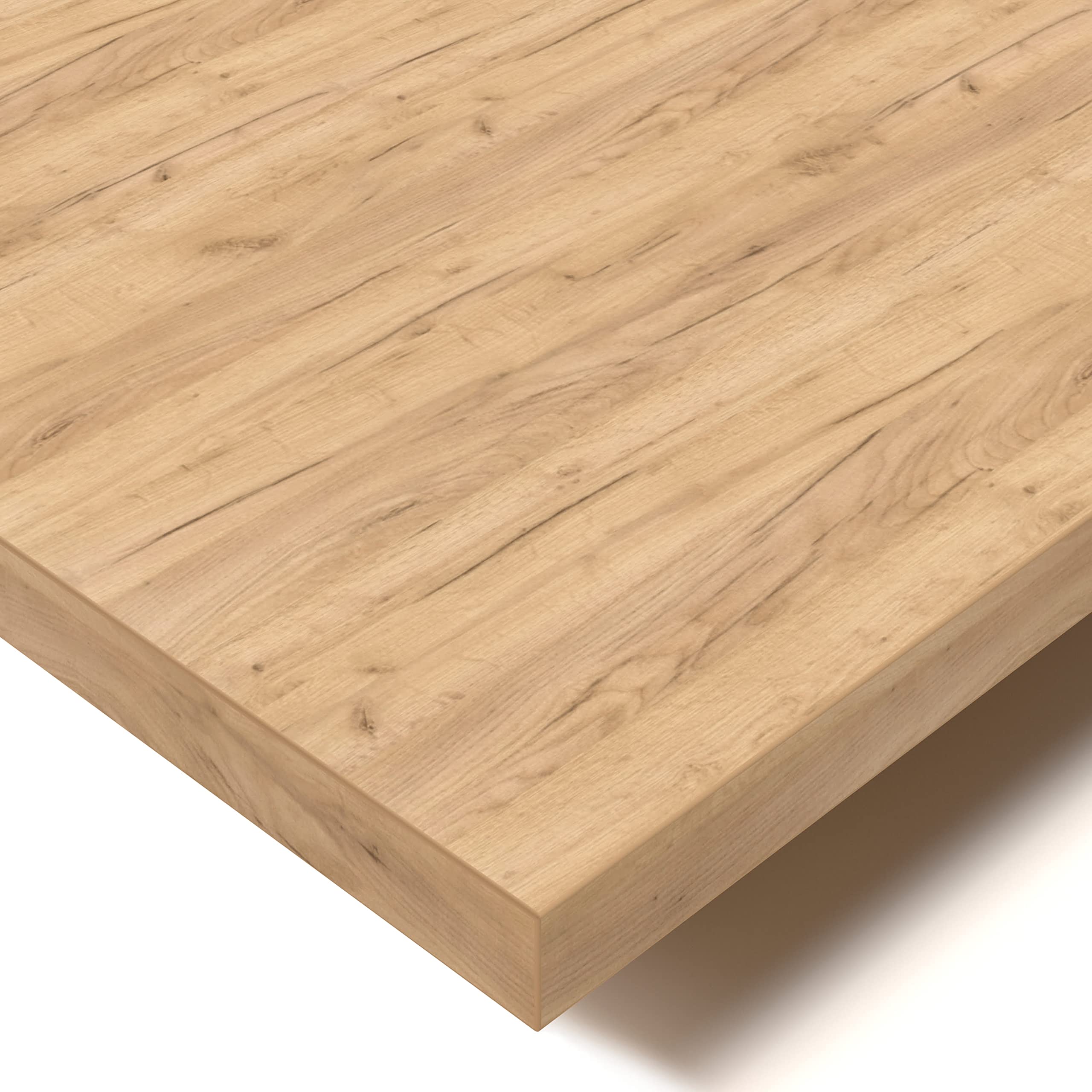 POKAR Laminated Table Top 120x80cm - Gold Craft Oak Desk Top 25mm