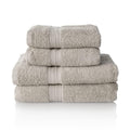 ALCLEAR 4-Piece Cotton Terry Towel Set | Platinum Grey | Oeko-Tex