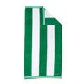 Combed Cotton Cabana Stripe Oversized Beach Towel – Dark Green