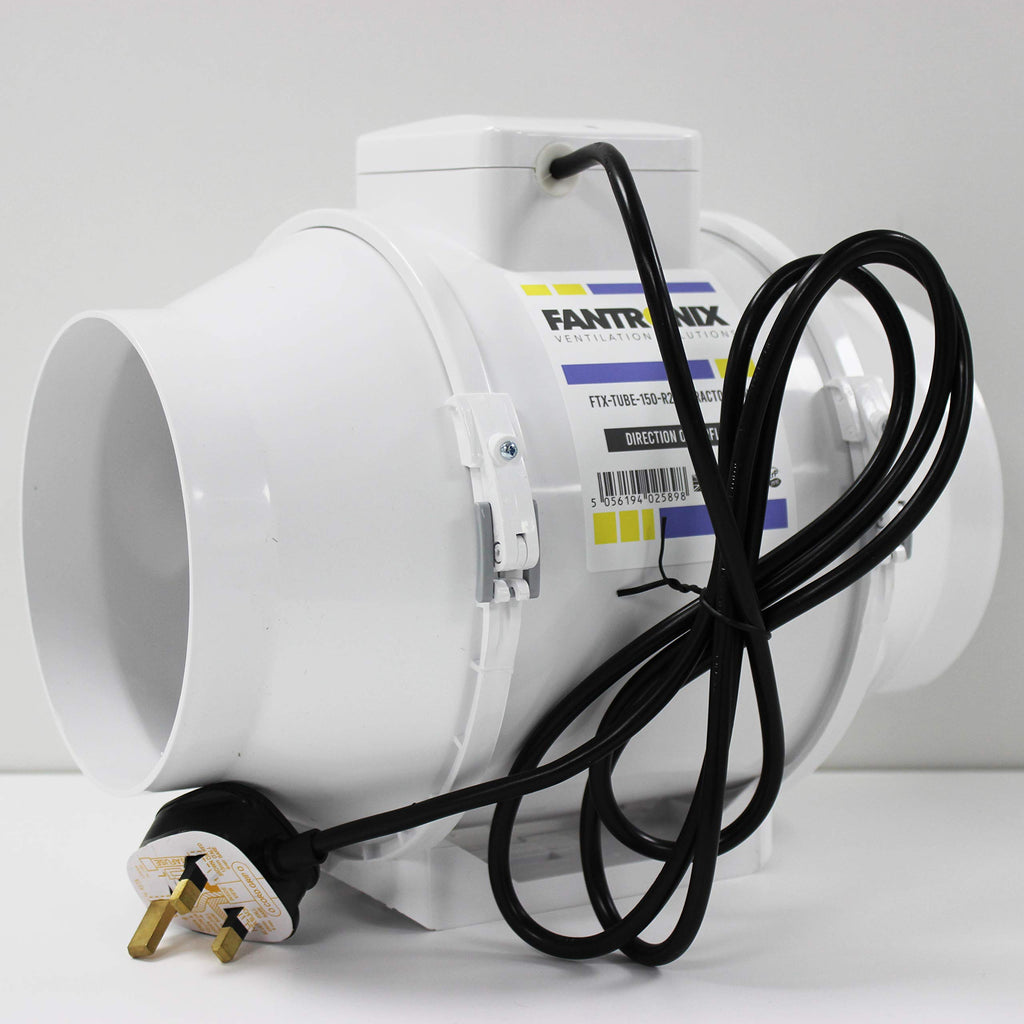 Fantronix 6 Inch Inline Extractor Fan | 150mm Mixed Flow Grow Room Fan