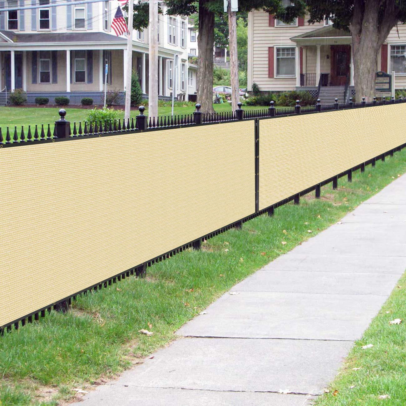 Sunnyglade 4' x 50' Privacy Fence Screen – Heavy Duty HDPE Mesh, Sand