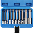 CASOMAN 10-Piece XZN Triple Square Spline Bit Socket Set, 4-Inch Extra Long