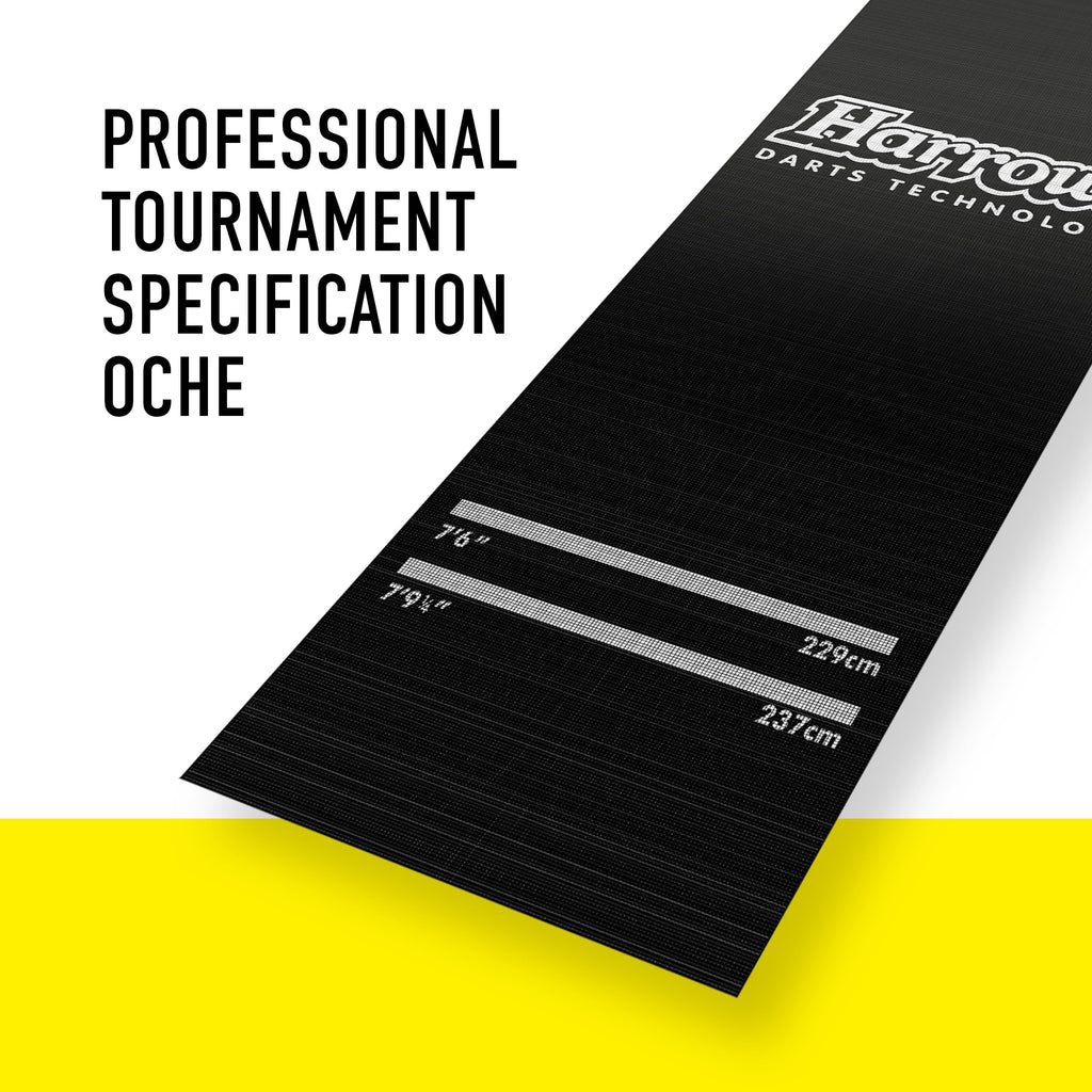 Harrows Professional Rubber Darts Mat with Oche – Non-Slip Floor Protector