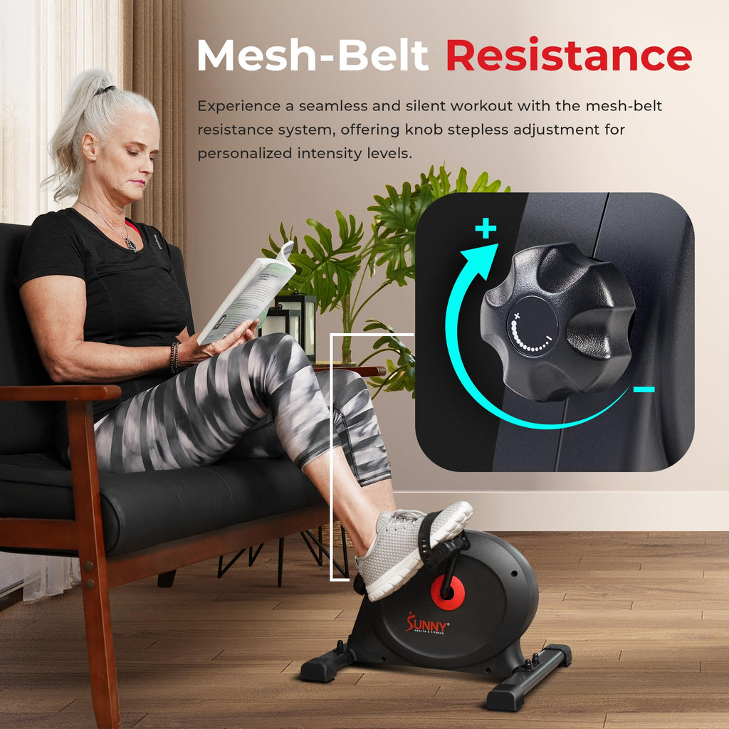 Sunny Health & Fitness Smart Under Desk Pedal Exerciser – Bluetooth