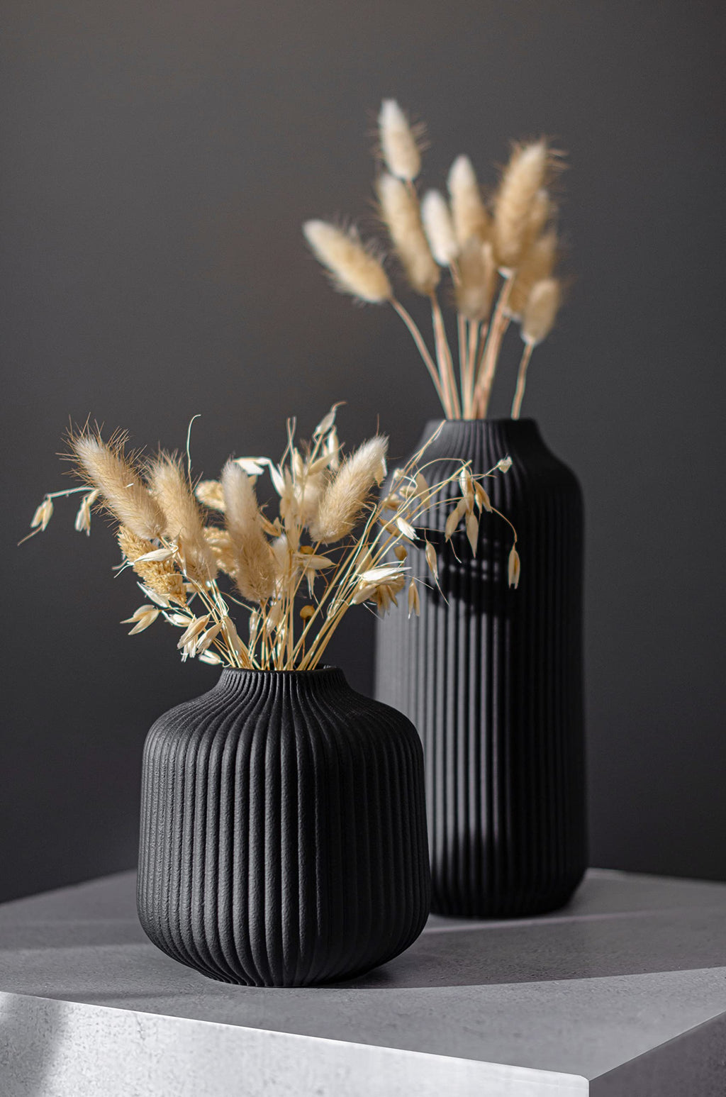 Ceramic Vases – 2-Piece Nordic Boho Set for Pampas Grass