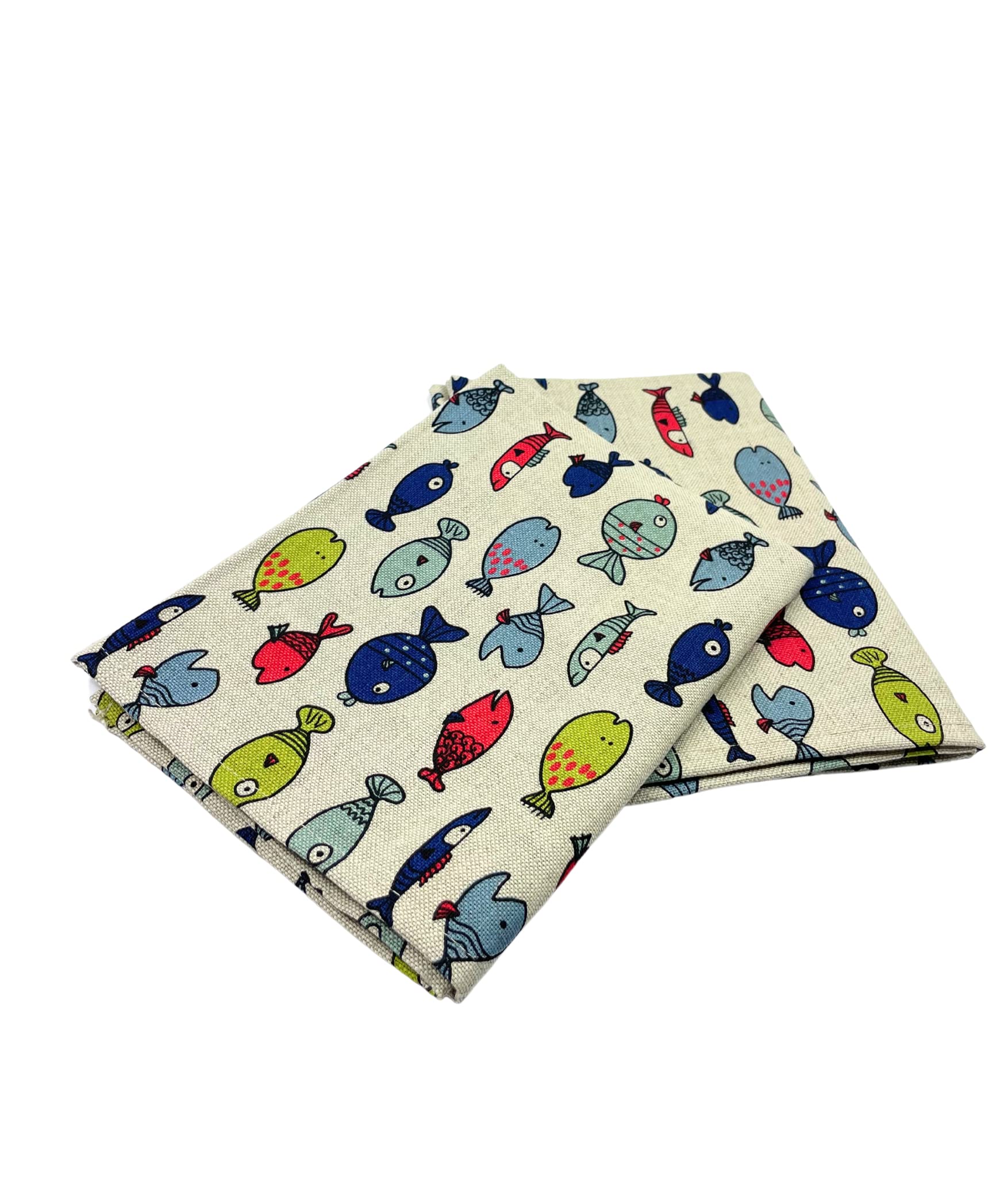 Ger3as Set of 2 Stonewashed Linen Cotton Tea Towels - 50 x 70 cm