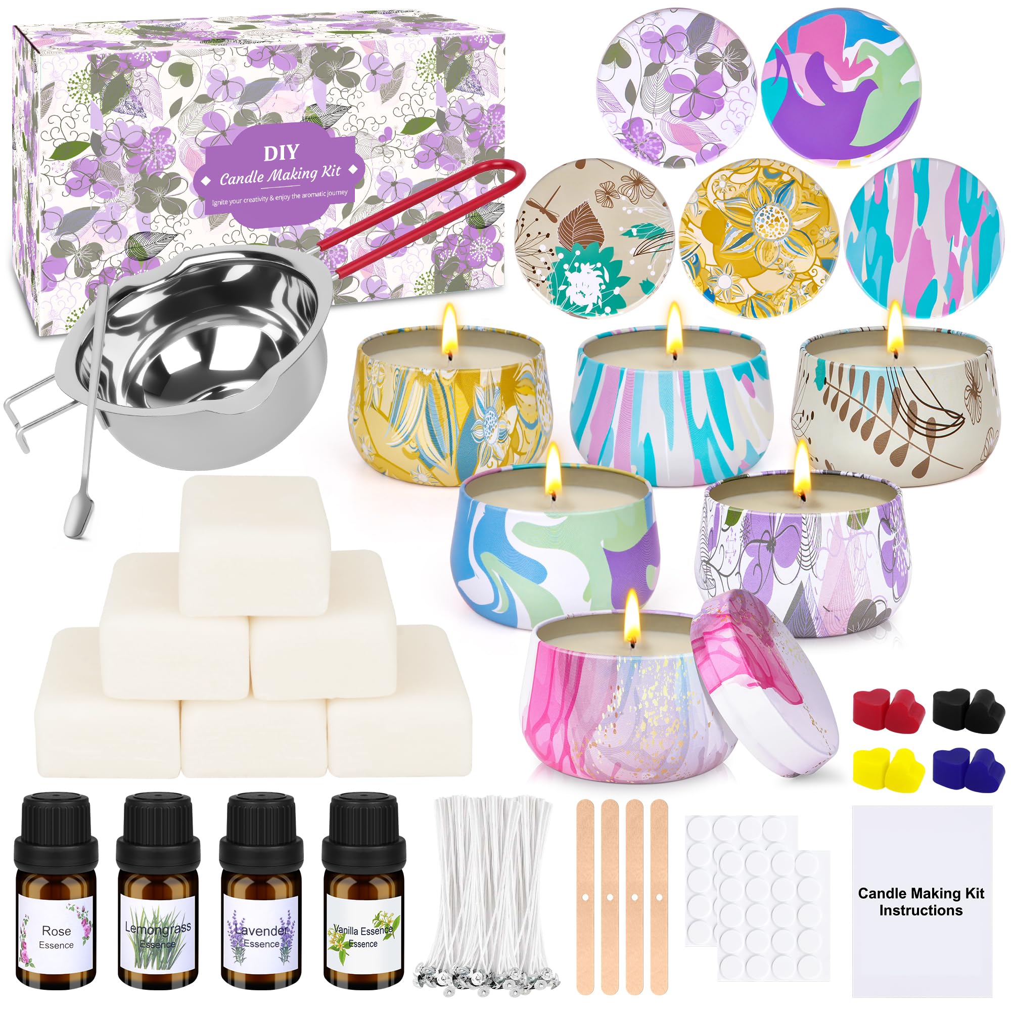 KEARLGMBH Soy Candle Making Kit for Beginners – DIY Scented Gift Set