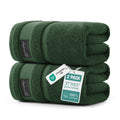 REDKISS 2-pack Dark Green Large Bath Towels-160 x 80CM Cotton Luxury Towel