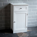 Bath Vida Priano White Bathroom Cabinet – 1 Door 1 Drawer Floor Unit