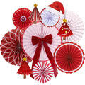 Reusable Christmas Paper Fans & Hanging Tree Ceiling Decor