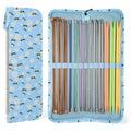 Aeelike Knitting Needle Case for 40cm Long Needles | Blue Bee Oxford