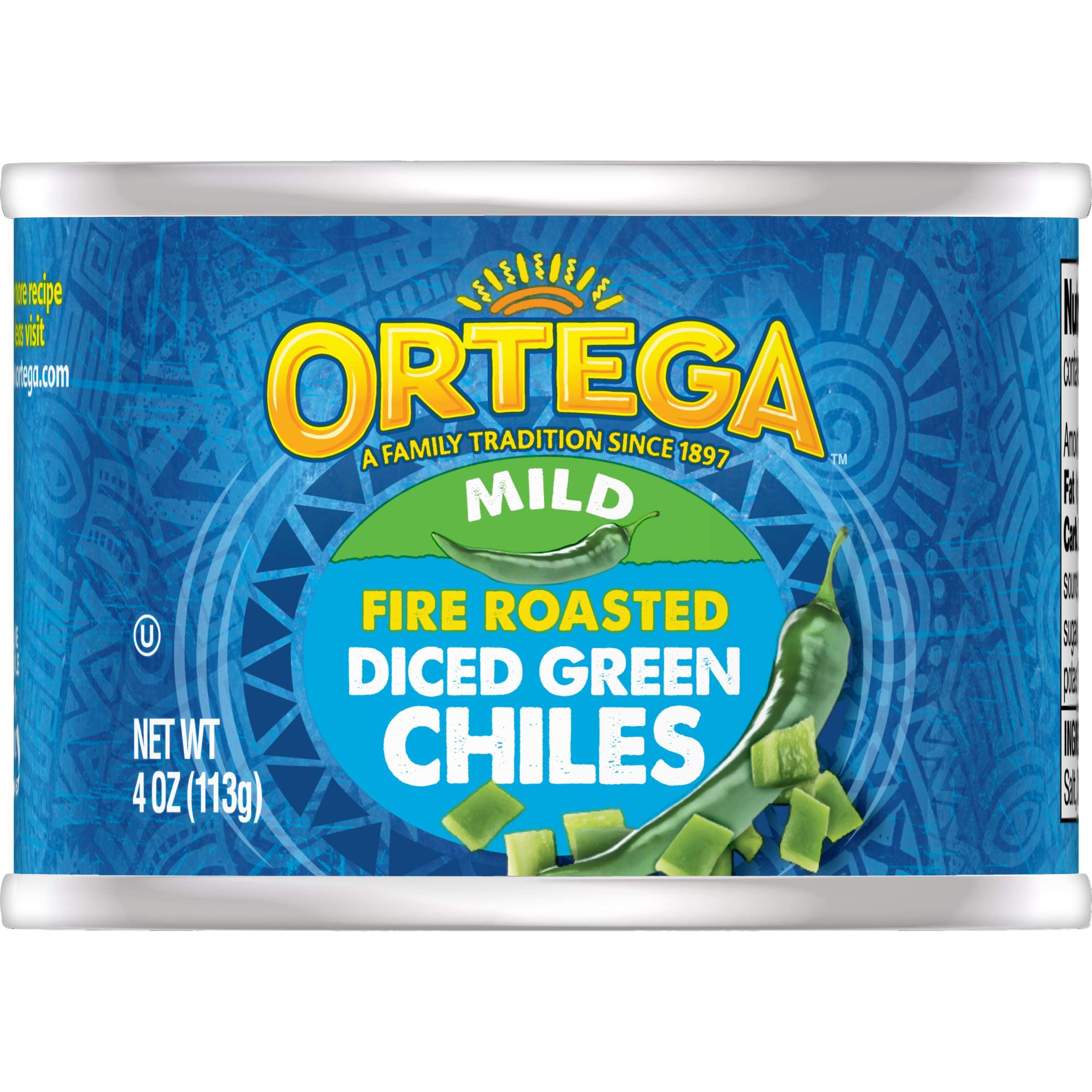Ortega Fire Roasted Diced Green Chiles – Mild Mexican Peppers, 4 oz