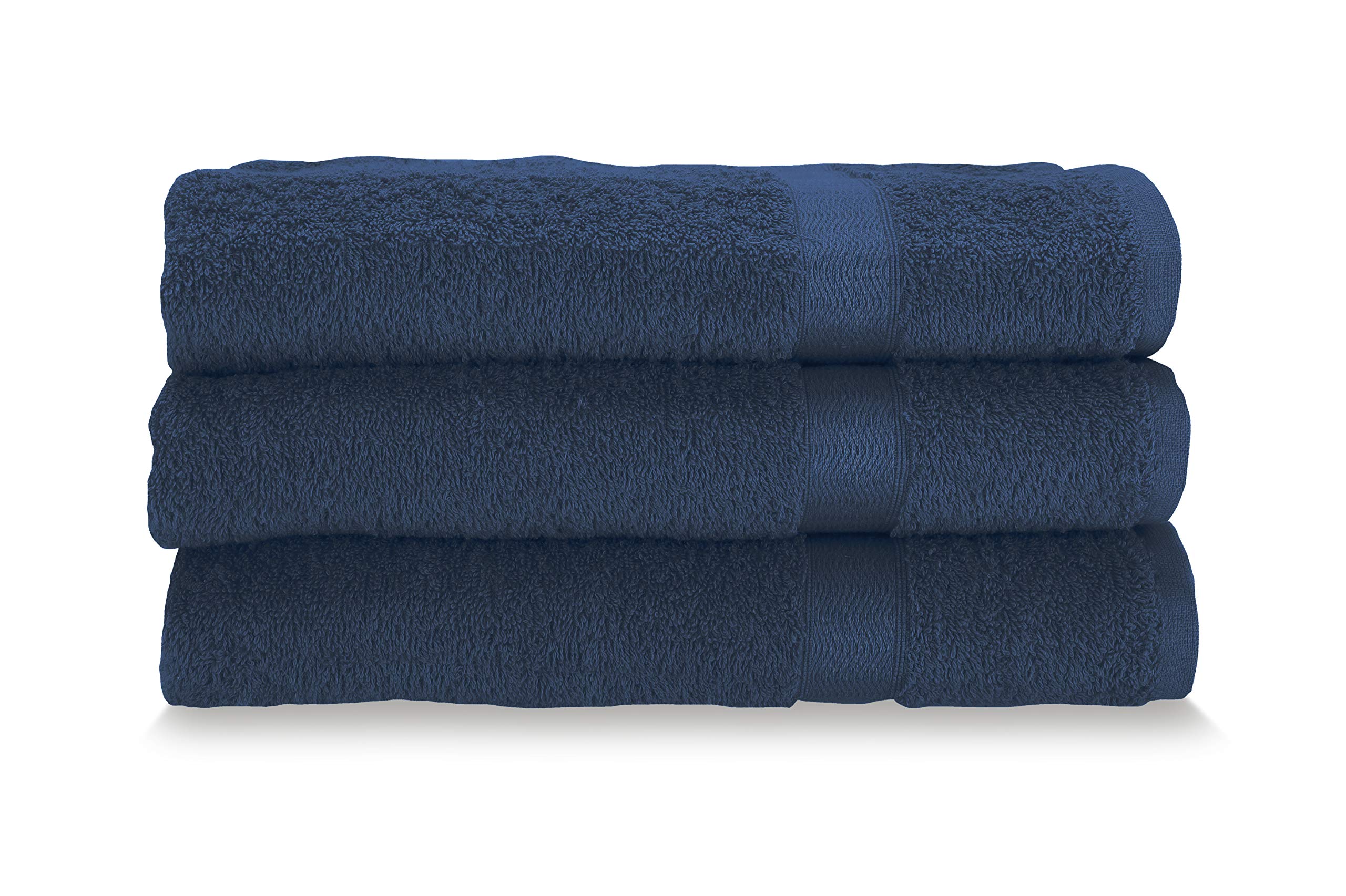 Gabel Pure Cotton Face Towels – Set of 3 Large Blue Terry Cloth
