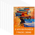 Koncci A3 Canvas Boards for Painting | 30x40cm Triple Primed Cotton | 7 Pack