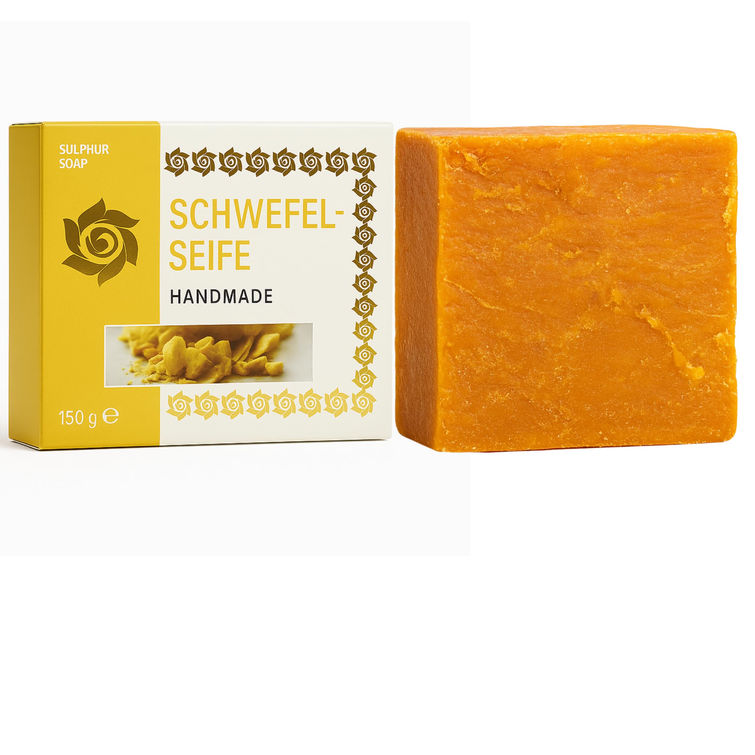 Jolof Store Handmade Sulphur Soap – Natural Skin Care for Face & Body – 150g