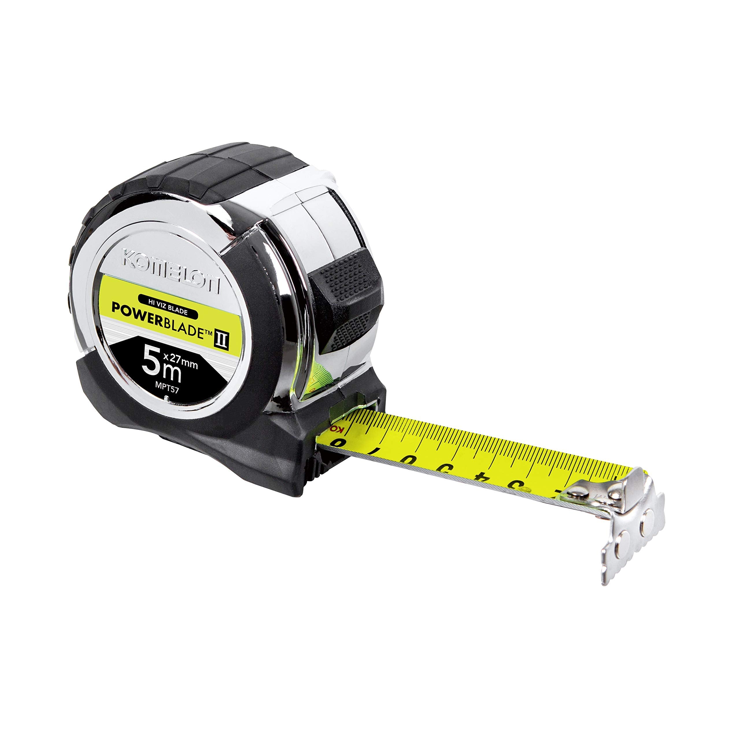 Komelon PowerBlade 5m Measuring Tape | 27mm Wide Blade – Black