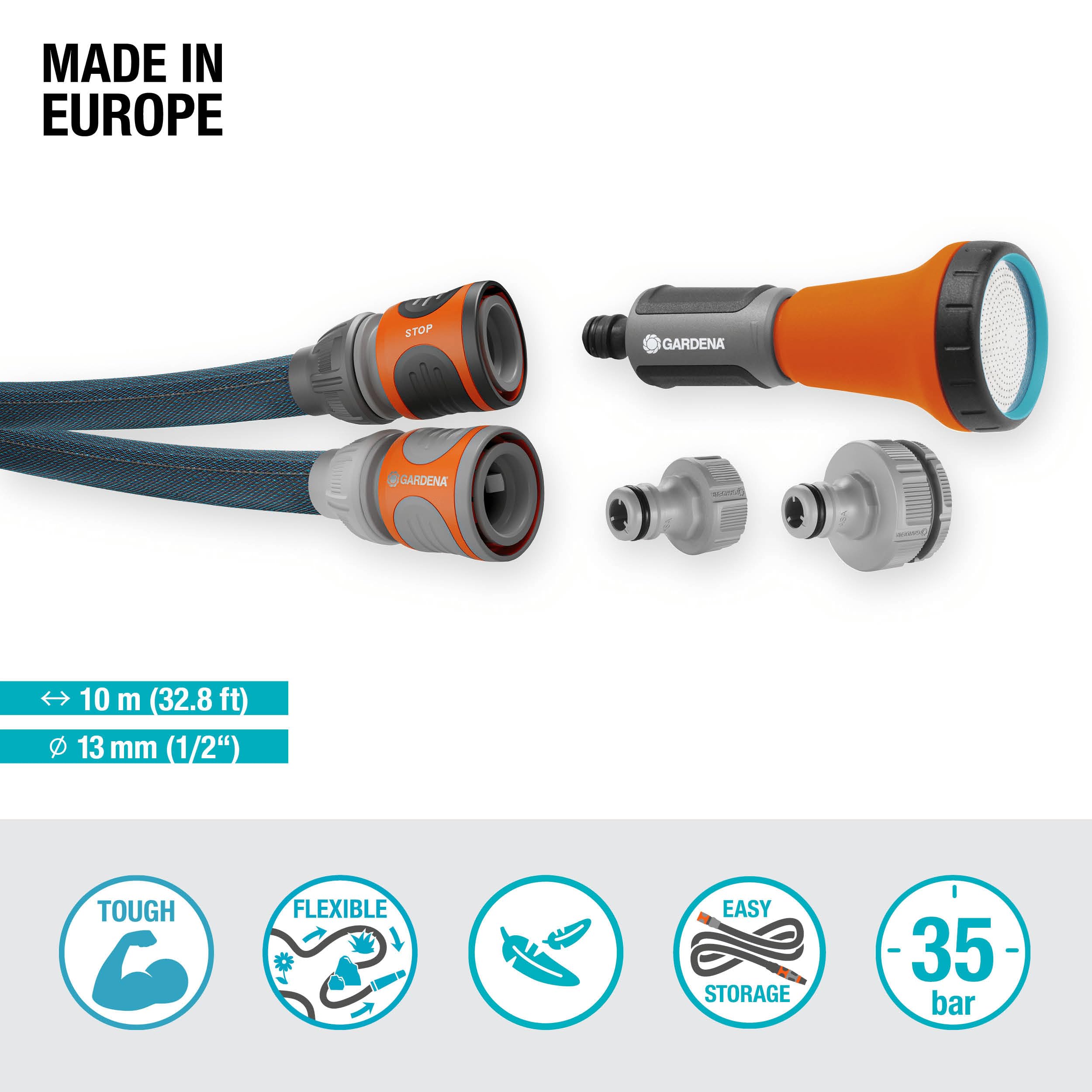 Gardena Liano Xtreme 10m Textile Garden Hose – Durable & Flexible