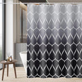GERUIKE Weighted Shower Curtain - Grey & Black Mould Proof Polyester
