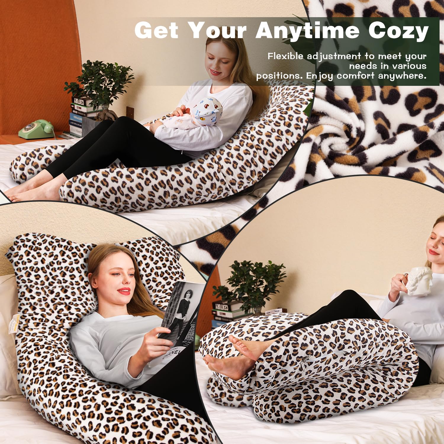 Chilling Home U-Shaped Pregnancy Pillow | 55-Inch Full Body Support