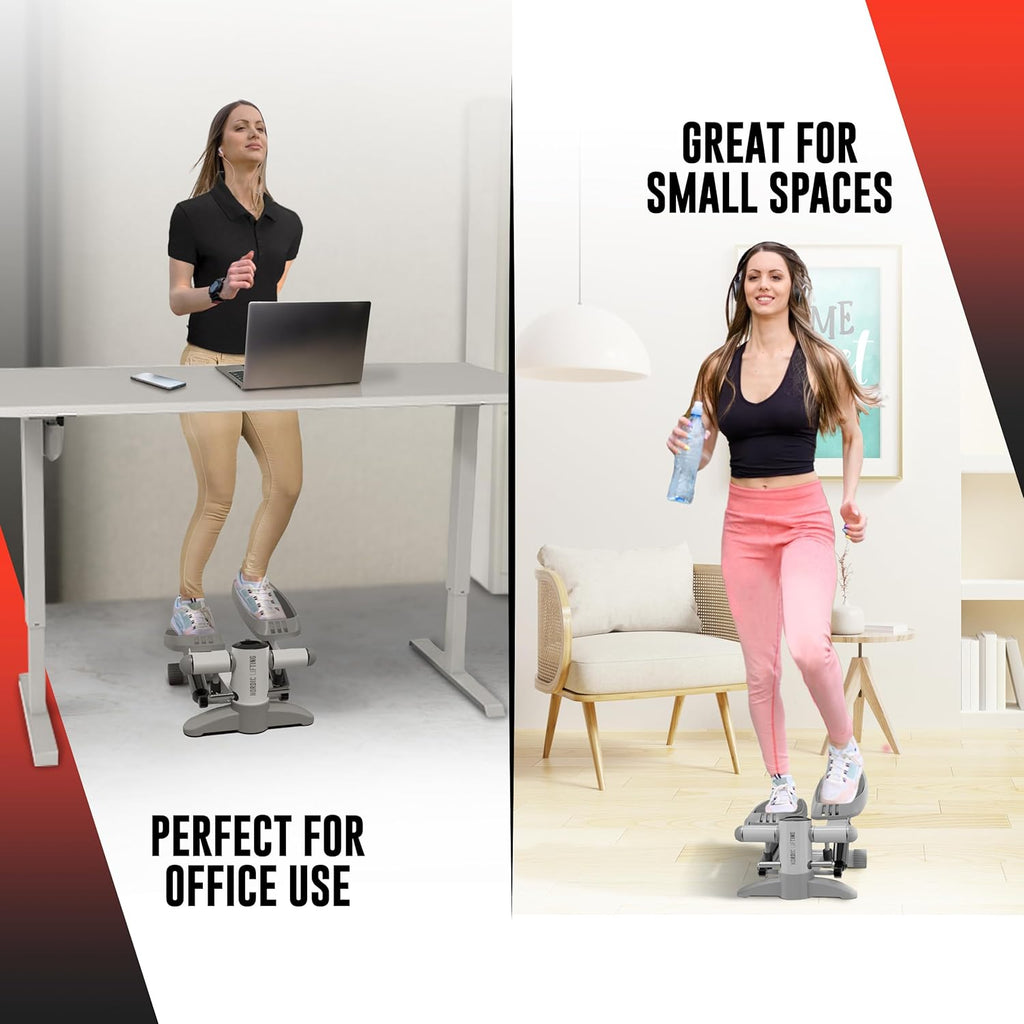 Nordic Lifting Mini Step Machine with Resistance Bands & LCD Monitor