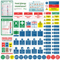 Jolof Store Kitchen Safety Signs - 68 Pcs Waterproof Vinyl Stickers