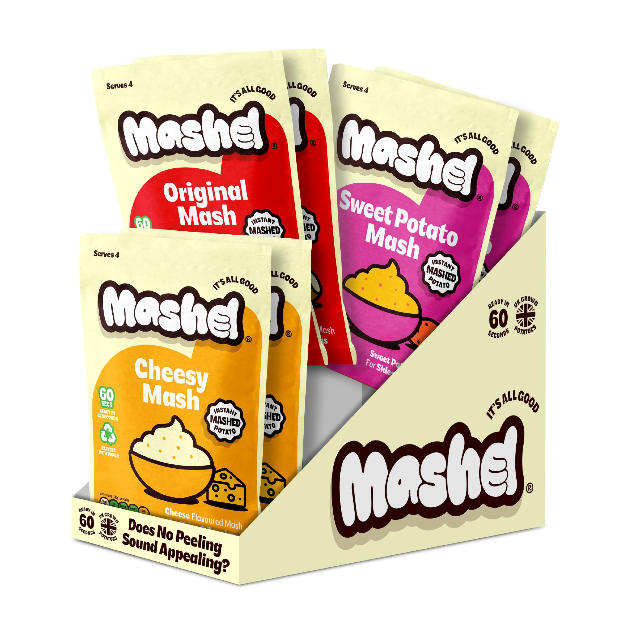 Mashd Instant Mash Potato Variety Pack – 6 x 140g Pouches