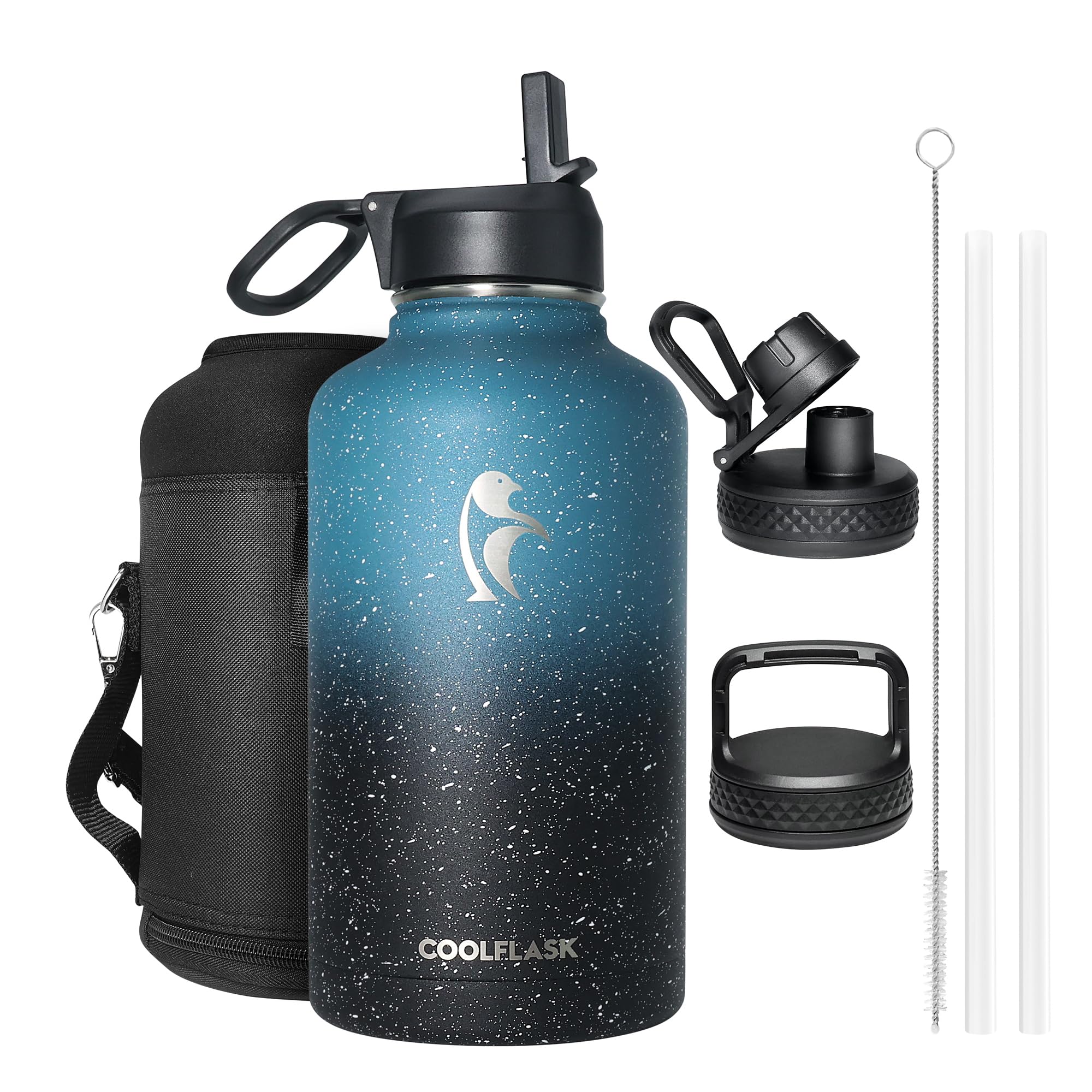 Coolflask 2L Insulated Water Bottle – Half Gallon Stainless Steel Jug