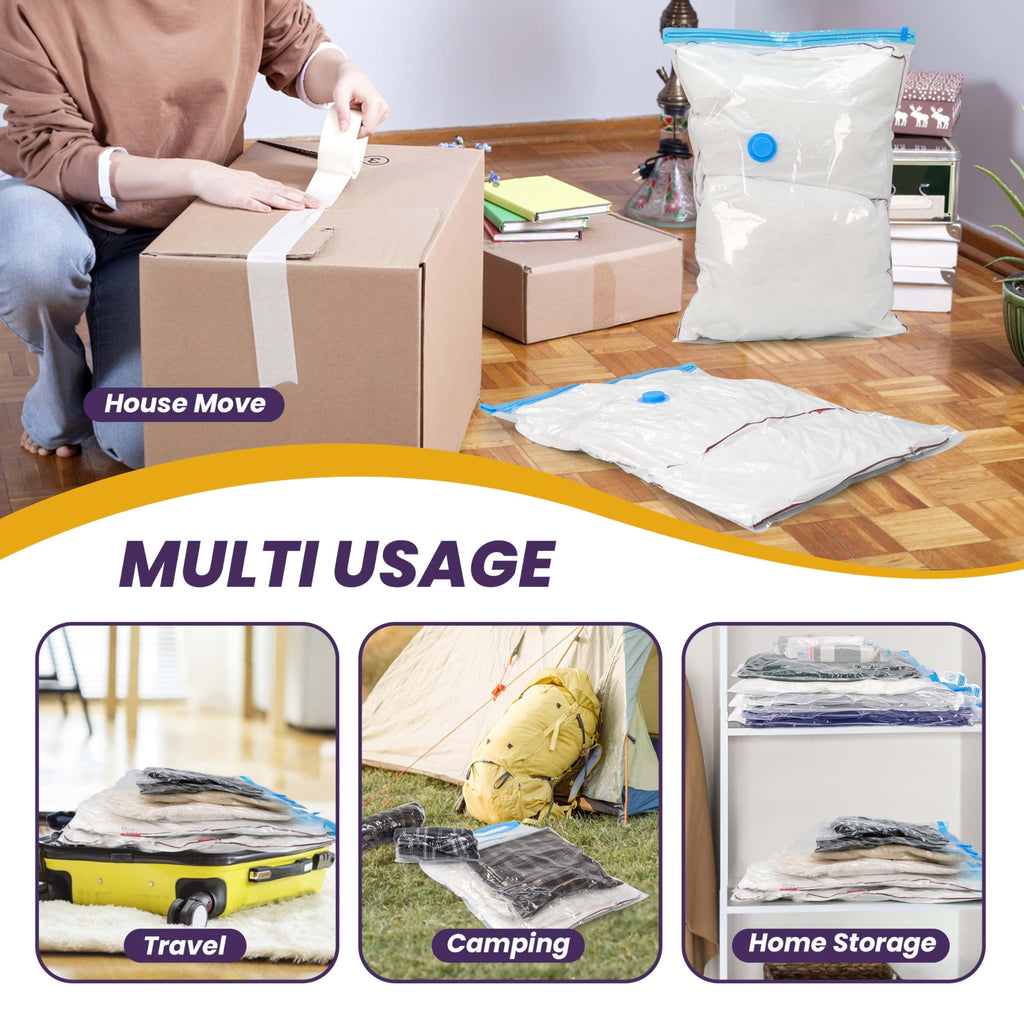 Simple Deluxe Vacuum Storage Bags 32 Pack with Hand Pump | Space Saver