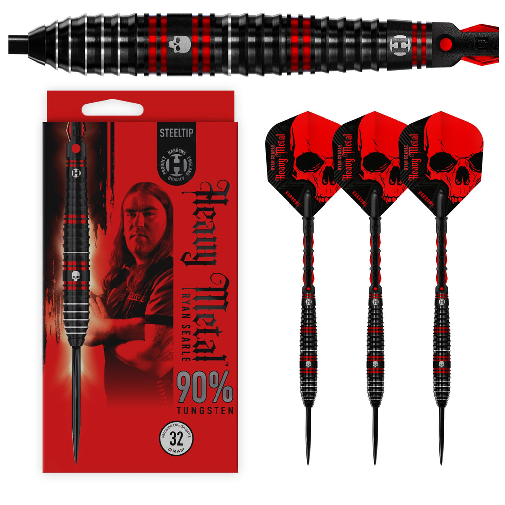 Harrows Ryan Searle Heavy Metal Serie 2 Steeldart-Set | 90% Wolfram Darts