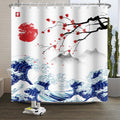 Jolof Store Great Wave Japanese Shower Curtain | Waterproof Polyester