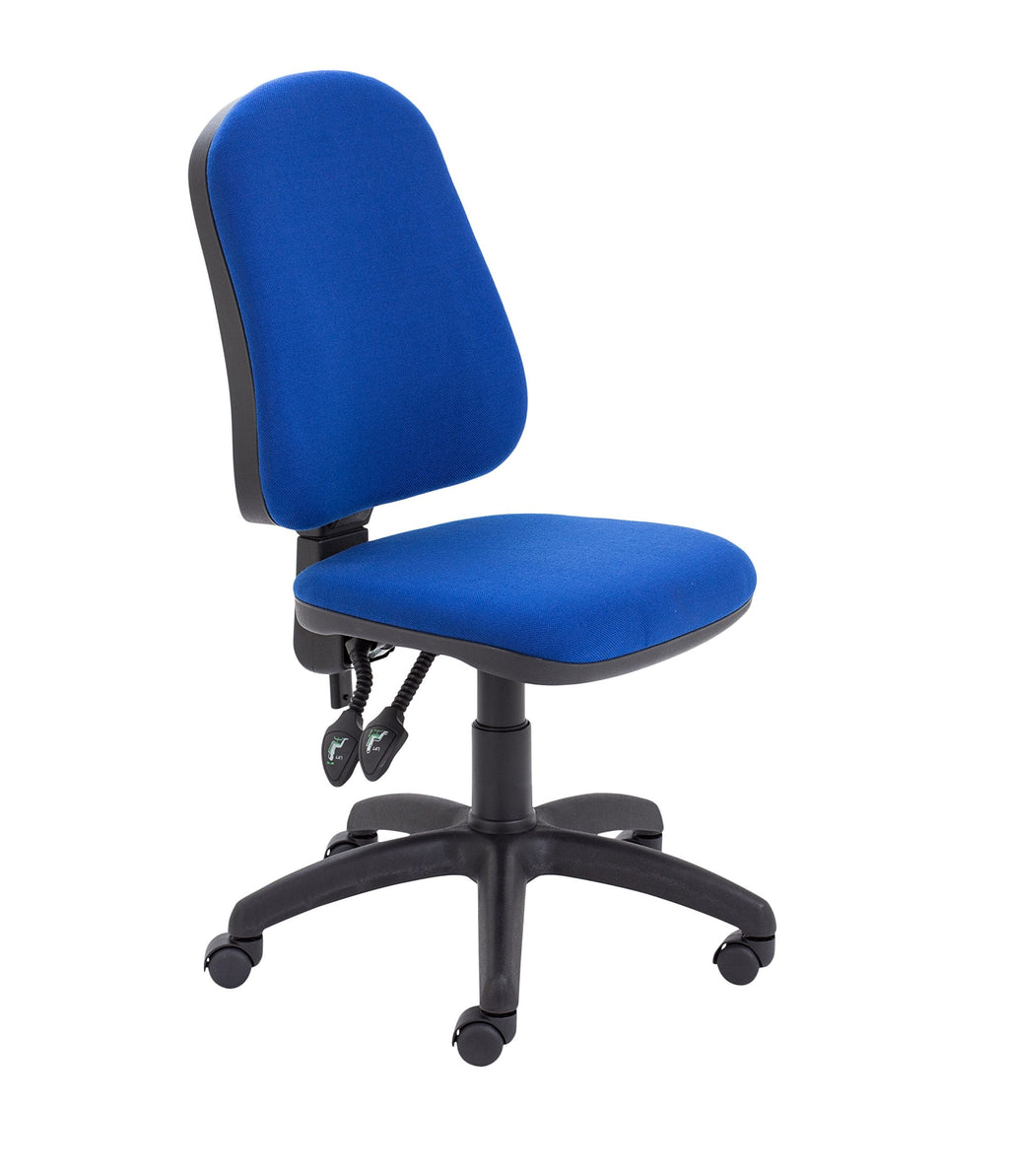 Office Hippo Small Chair Without Arms, Computer Desk With High Curved Back, Swivel + Adjustable Backrest, Home Office With Wheels, Max 115kg - image 1