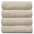 GC Gaveno Cavailia Egyptian Cotton Jumbo Bath Sheets, 450 GSM, Cream, 4 Pack