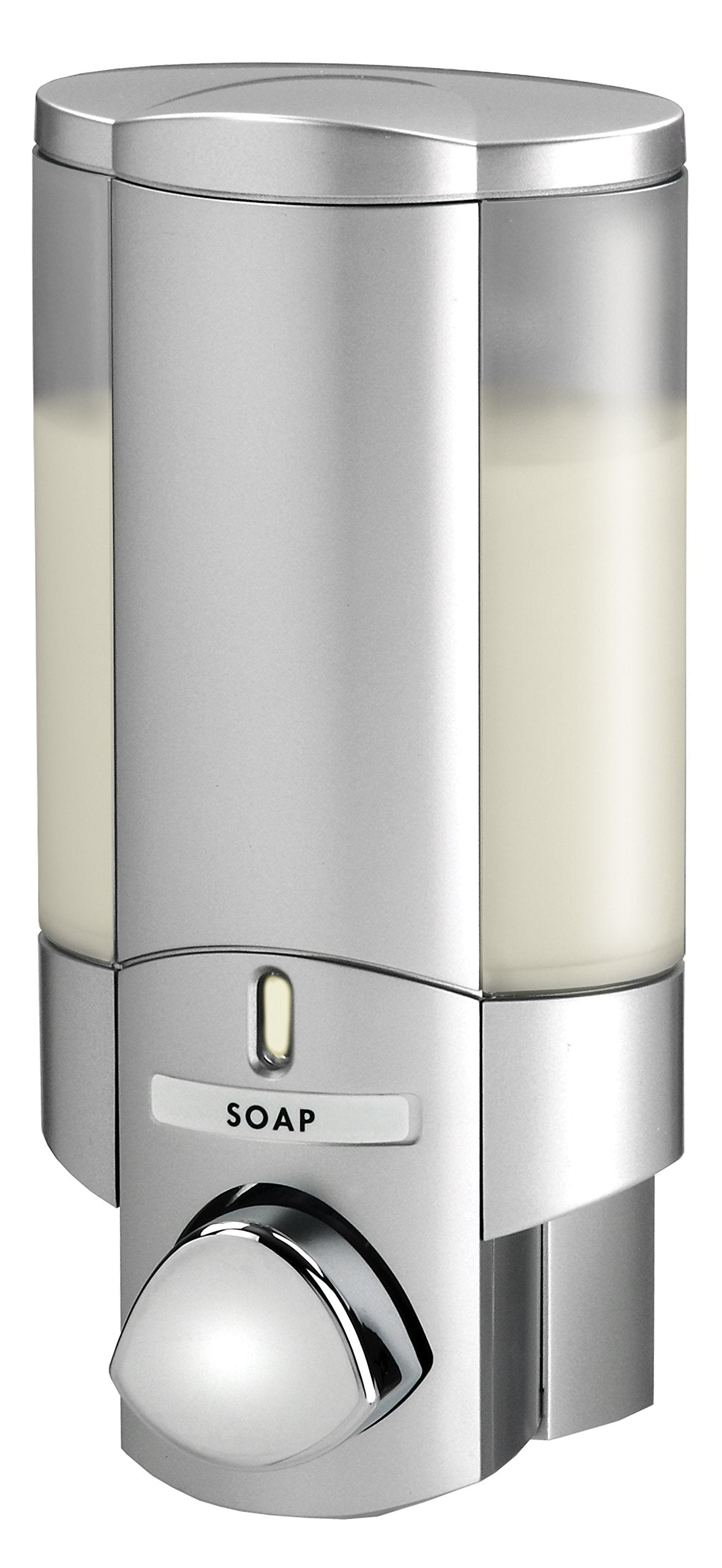 AVIVA Wall Mounted Soap Dispenser - Satin Silver 1-Chamber Unit