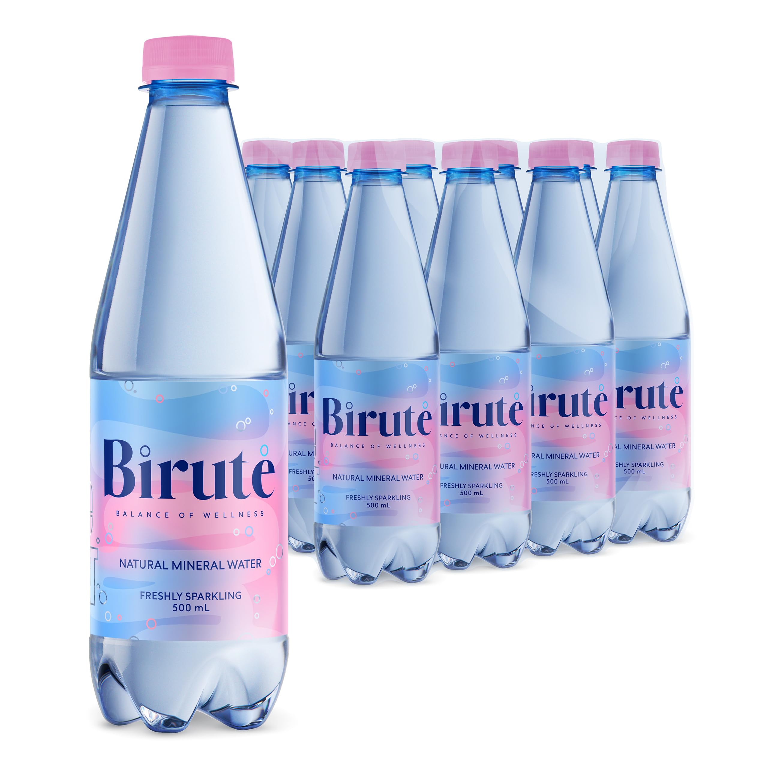 Birutė Sparkling Natural Mineral Water – 500ml (Pack of 12)