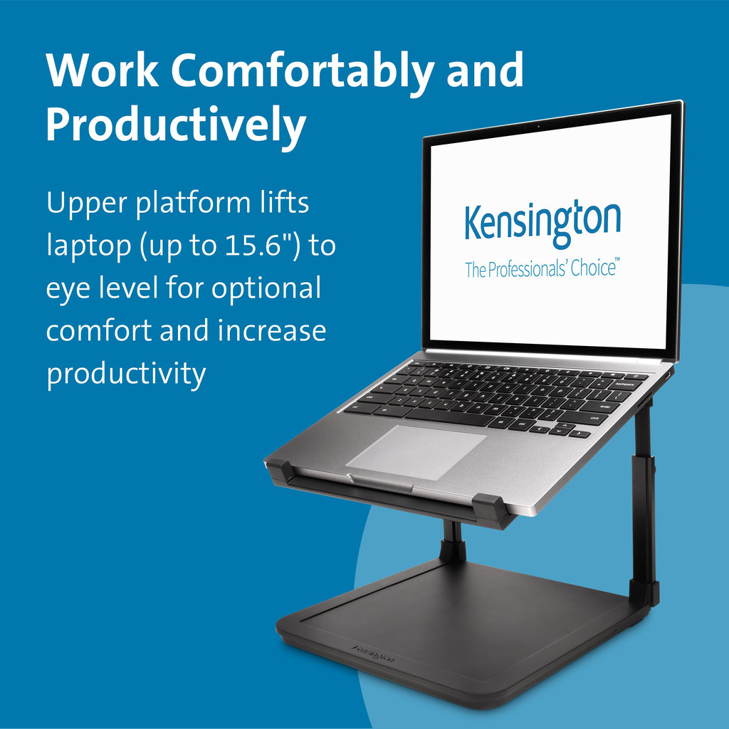 Kensington SmartFit Ergonomic Laptop Riser – Adjustable Stand for 15.6"