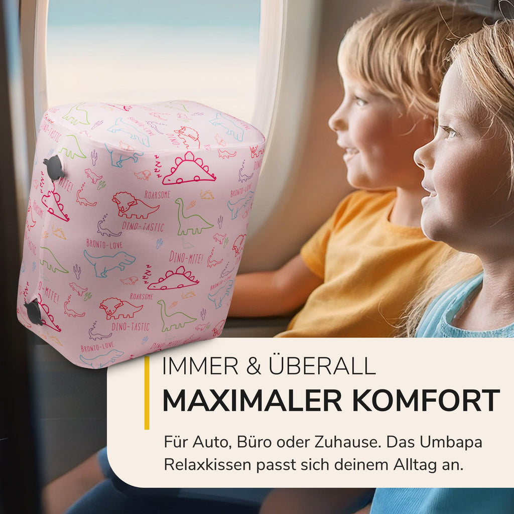 UMBAPA® Deluxe Bundle Inflatable Footrest for Kids - Inflatable Footrest + Liner + Pump | For Airplane, Car & Train Travel | - image 3