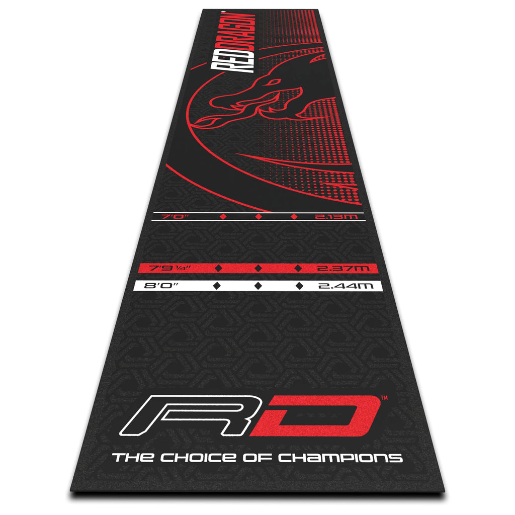 Red Dragon Darts Mat – EVA Soft Feel Oche Mat with Tournament Measurements