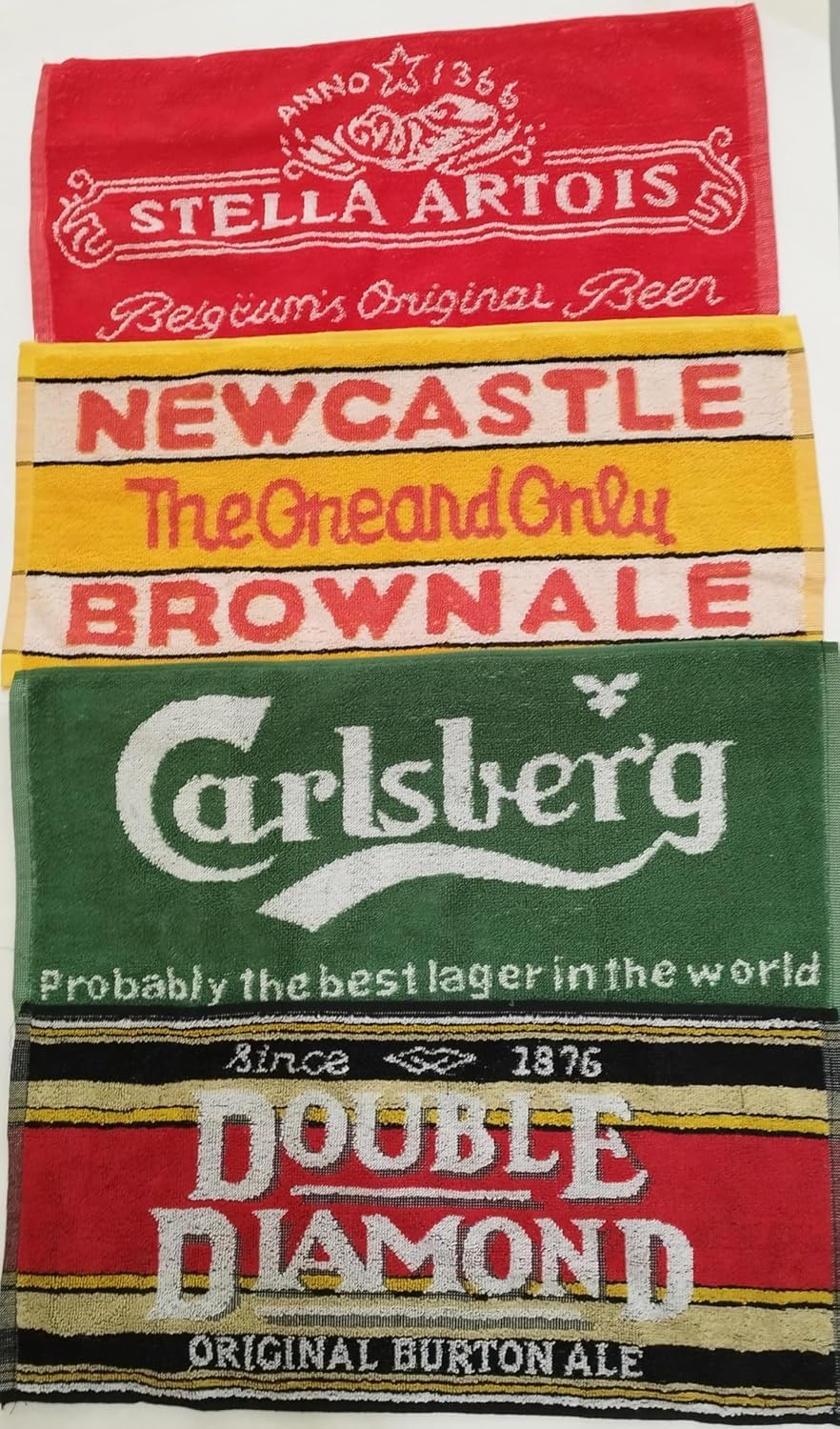 Jolof Store Set of 4 Assorted Cotton Bar Towels – Famous Ales Pub Decor