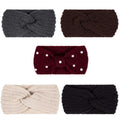 Whaline 5-Piece Winter Knit Headbands – Chunky Crochet Ear Warmers