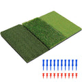 SAPLIZE 3-in-1 Golf Hitting Mat – Foldable Tri-Turf Practice Mat, 30"x15"