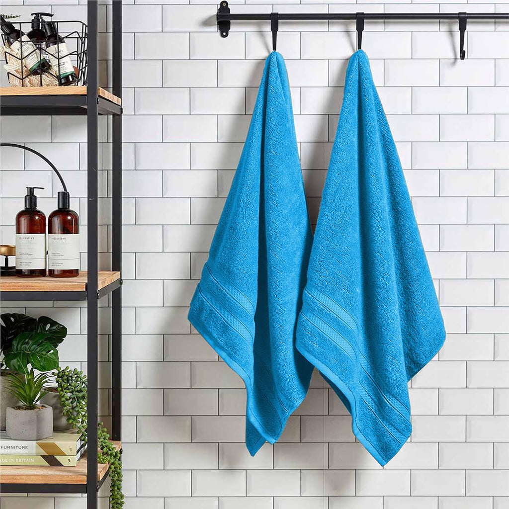 Christy Chroma Bath Sheet Set | Set of 6 | 2 Face 2 Hand 2 Bath Sheets | Highly Absorbent Heavyweight 675GSM | Bold and Bright
