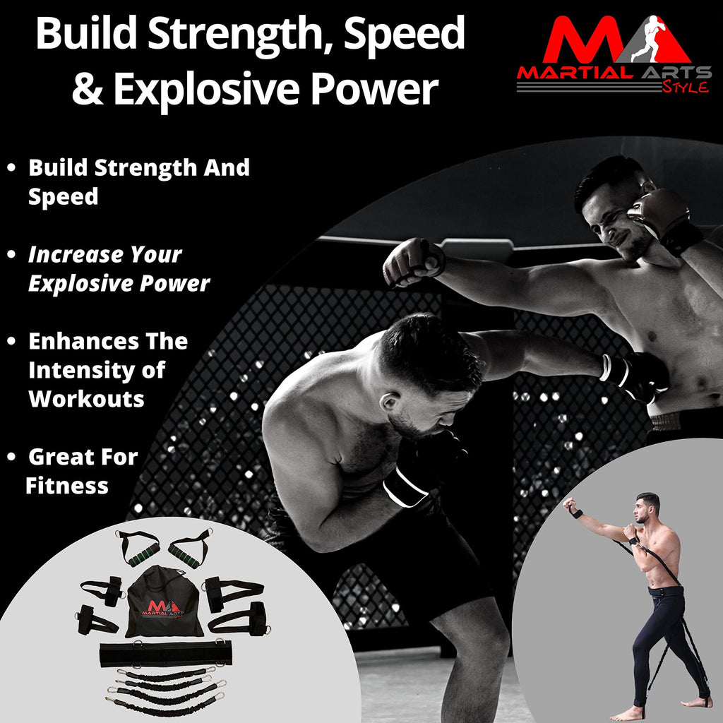 Boxing Resistance Bands – 150 lbs Full Body MMA Training Set