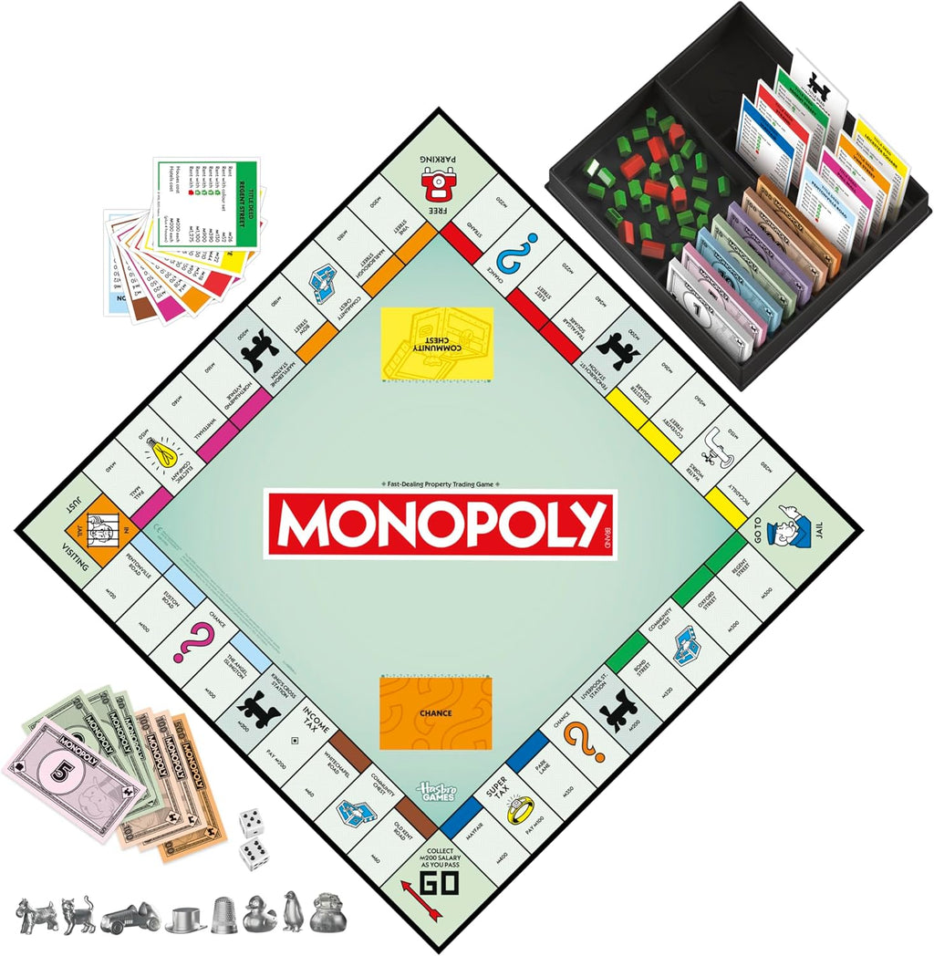 Snaps Monopoly Classic Board Game – Family Strategy Game with 8 Tokens