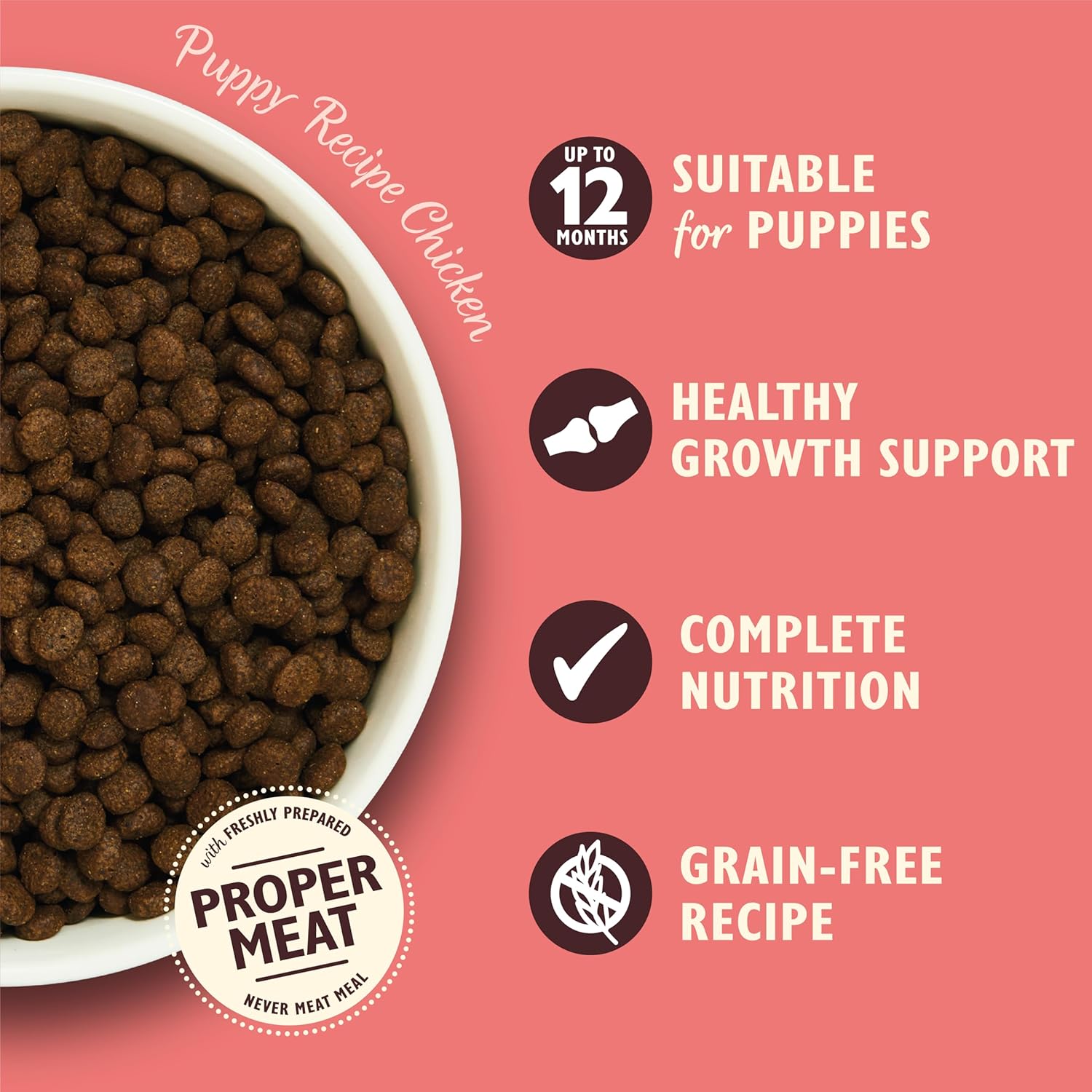 Jolof Store Puppy Dry Dog Food – Grain-Free Chicken & Salmon 7kg