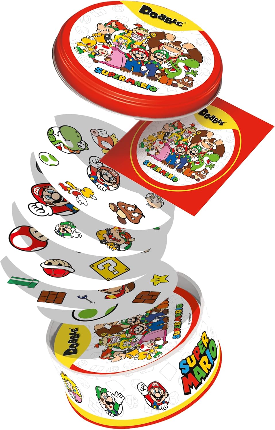 Dobble Super Mario Card Game - Family Speed and Observation Travel Game