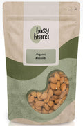 Busy Beans Organic Almonds – Raw Spanish Superfood Nuts (500g)