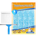ZaKaBox 10 inch Microfiber Window Cleaner Scrubber Refill Sleeve, 4 Pack